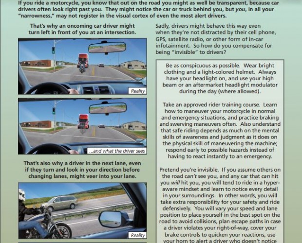 MOTORCYCLE SAFETY FOUNDATION POSTS TIP SHEET HELPING RIDERS BECOME MORE VISIBLE TO MOTORISTS