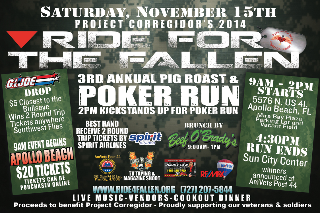 Project Corregidor Ride for the Fallen 2014 Born To Ride Motorcycle