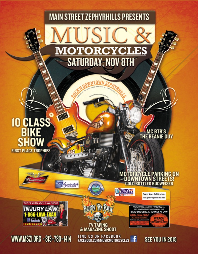 Main Street Zephyrhills Music & Motorcycles Born To Ride Motorcycle