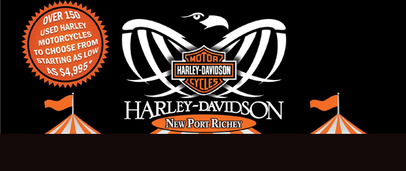 H-D New Port Richey Giant Used Motorcycle Tent sale