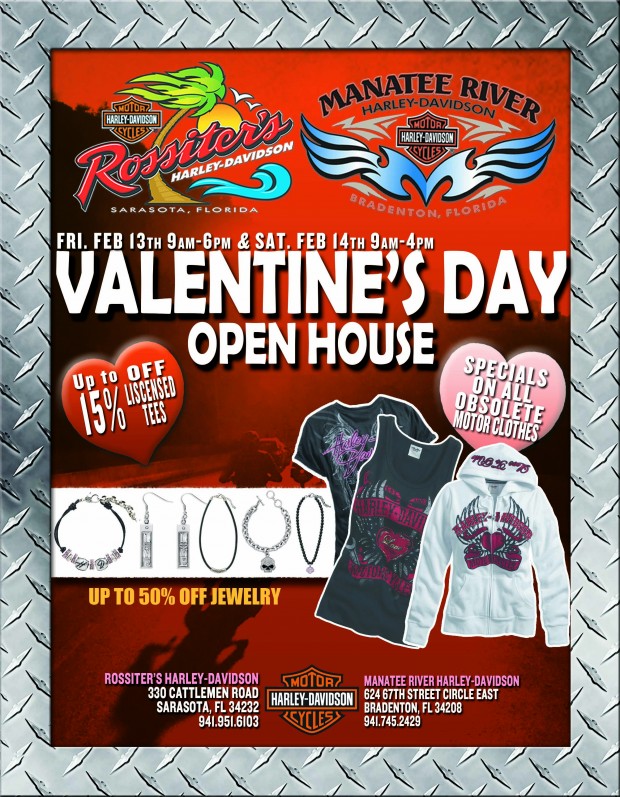 H-D Manatee River & H-D Rossiter’s Valentine’s Day Open House