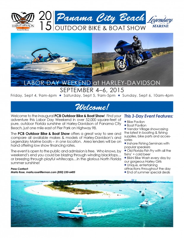 The PCB Outdoor Bike & Boat Show Comes this Labor Day Weekend