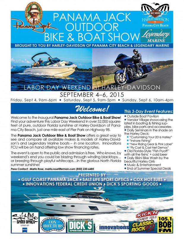 Gulf Coast Panama Jack Signs on as Presenting Sponsor of PCB Outdoor Bike & Boat Show