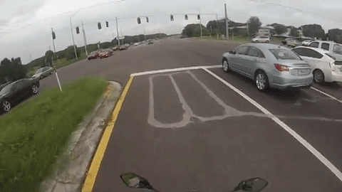 Motorcycle Rider Stopped While Making A Legal U-turn