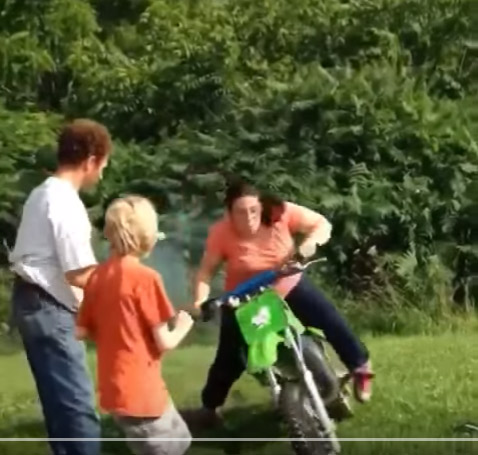 Mom on a dirt bike equals epic fail!