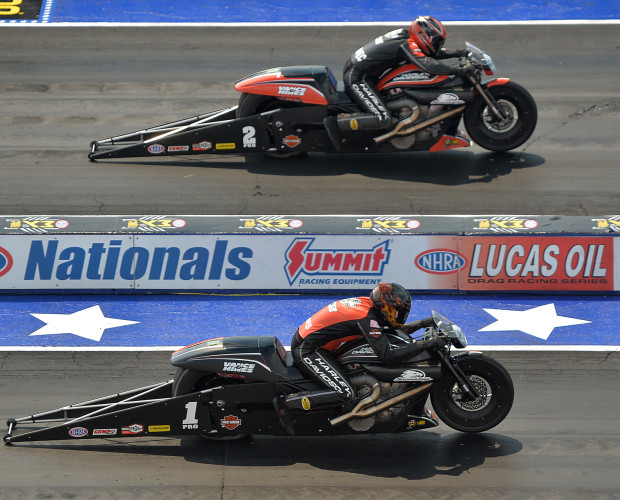 Ed Krawiec Defeats Andrew Hines in all-Harley Final Round