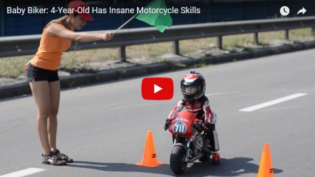 Baby Biker: 4-Year-Old Has Insane Motorcycle Riding Skills