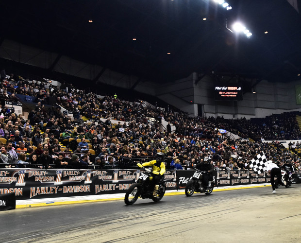 HARLEY-DAVIDSON RACING GOES WIDE OPEN AND ROLLS INDOORS IN MILWAUKEE AT MAMA TRIED’S FLAT OUT FRIDAY