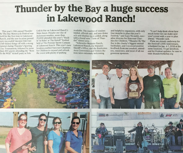 Thunder by the Bay … New Venue a Success