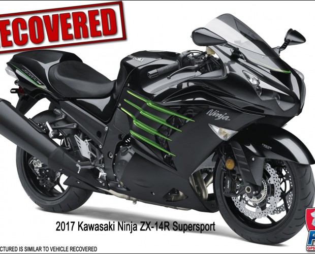 FIN® RECOVERS 2017 KAWASAKI NINJA ZX14R SUPERSPORT MOTORCYCLE IN ENCLOSED VAN