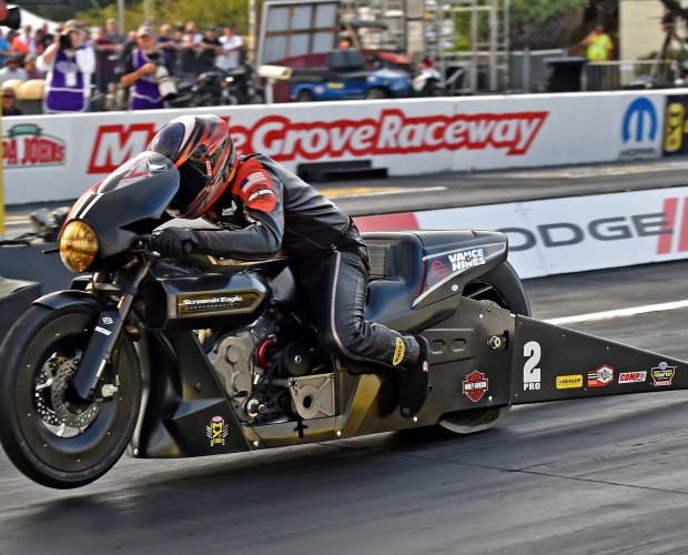 KRAWIEC AND HARLEY STREET ROD TAKE THIRD STRAIGHT NHRA PRO STOCK MOTORCYCLE WIN AT MAPLE GROVE