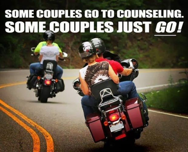 Biker Meme – Some couples go to counseling. Some couples just go!