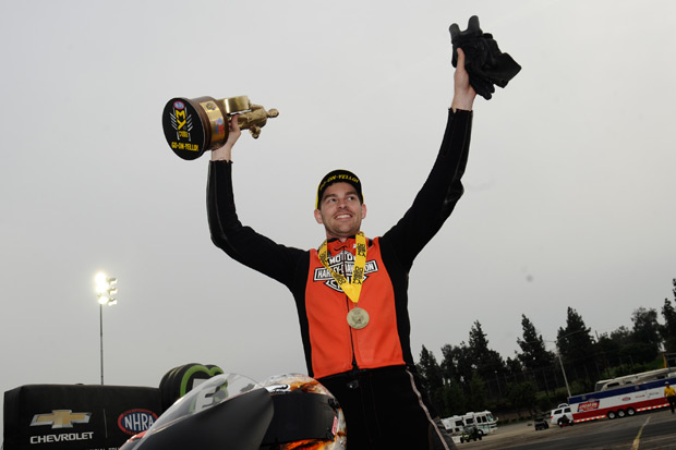 HINES WINS ALL-HARLEY PRO STOCK MOTORCYCLE FINAL AT POMONA