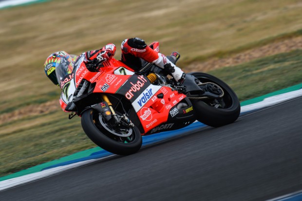 The Aruba.it Racing – Ducati team on the podium in Race 1 at Assen with Davies (3rd), 6th place for Melandri