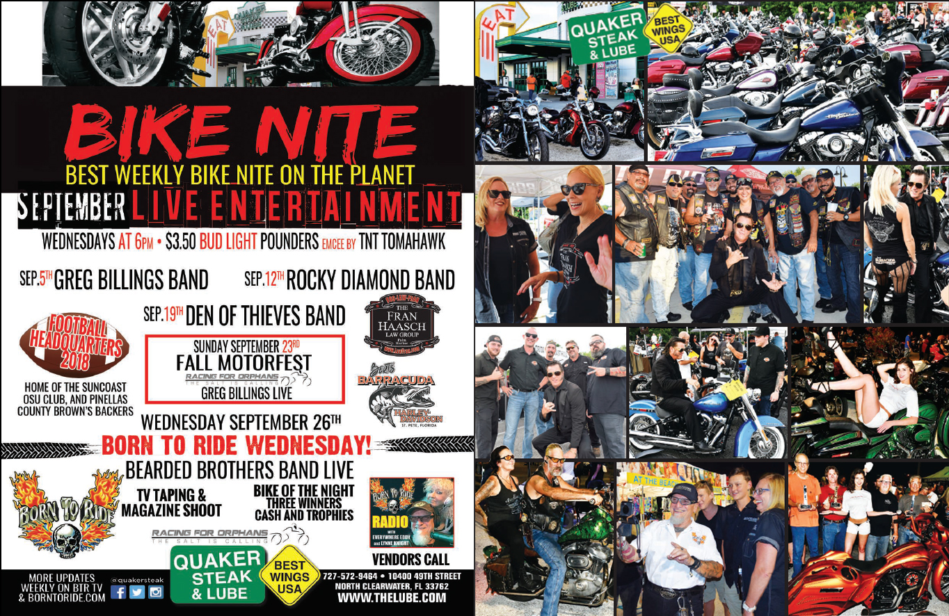 Quaker Steak & Lube Bike Night Born To Ride Motorcycle Magazine