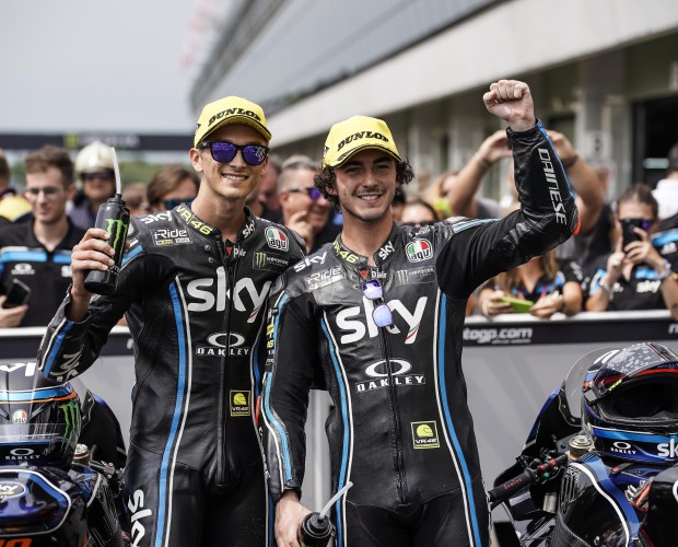 DOUBLE PODIUM FOR THE SKY RACING TEAM VR46 AT BRNO_MOTO2