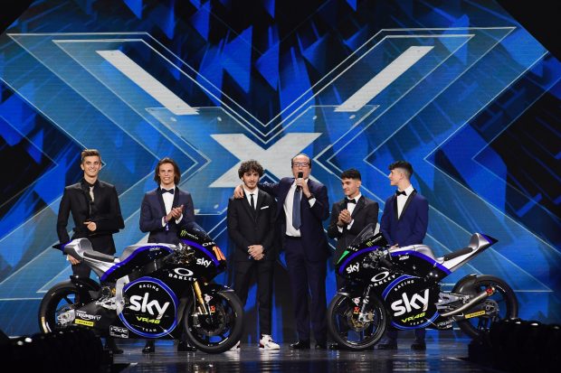 THE SKY RACING TEAM VR46 AT THE POPULAR TALENT SHOW X FACTOR FOR THE UNVEIL OF THE NEW LIVERIES FOR THE NEXT SEASON