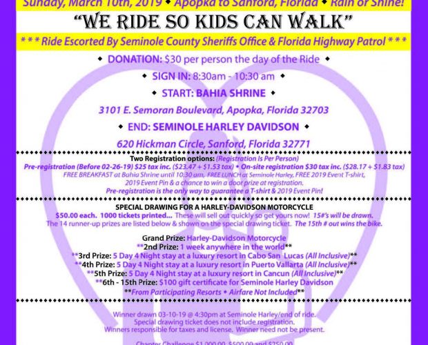 11th Annual Shriners Hospitals for Children Ride_Sunday, March 10, 2019
