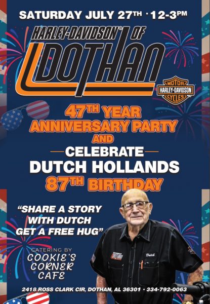 harley davidson of dothan 47th anniversary party dutch holland s birthday celebration born to ride motorcycle magazine motorcycle tv radio events news and motorcycle blog harley davidson of dothan 47th