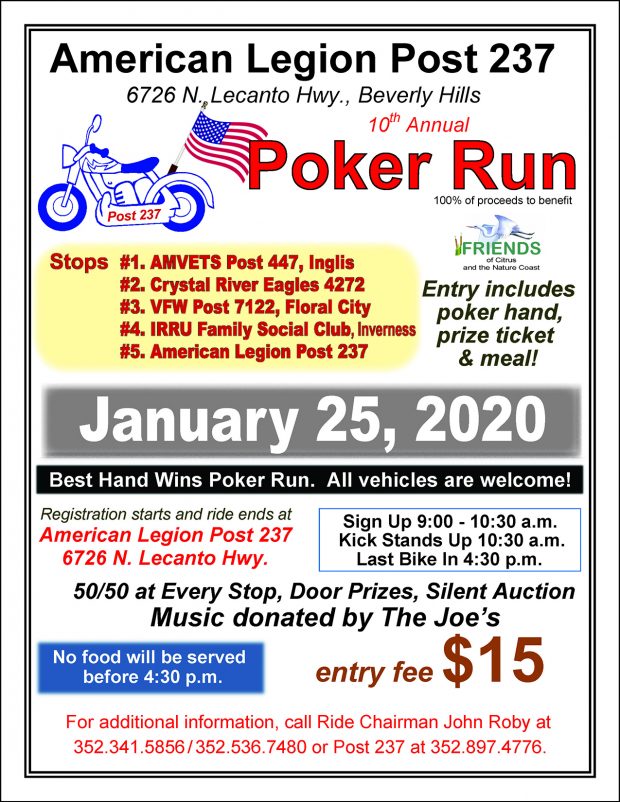 American Legion Riders Chapter #237 10th Annual Poker Run