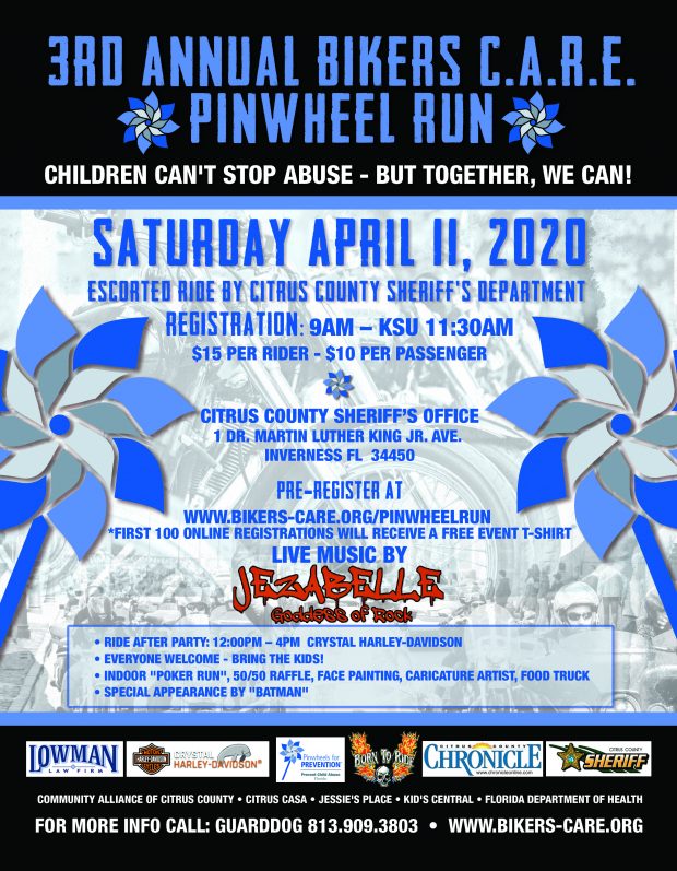 3rd Annual Bikers C.A.R.E. Pinwheel Run