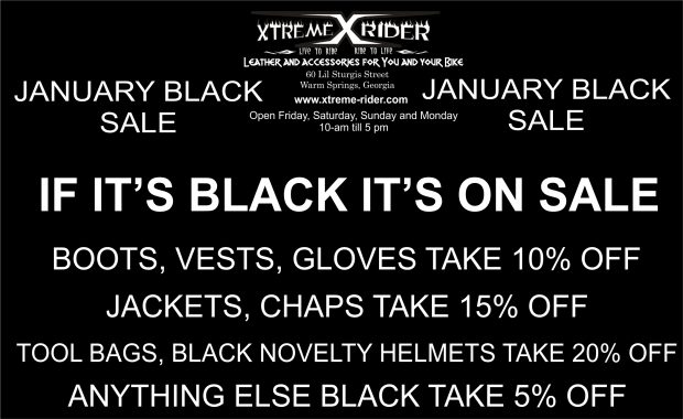 Xtreme Rider January Black Sale