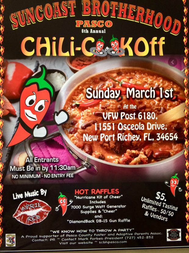 Suncoast Brotherhood 8th Annual Chili Cook-off