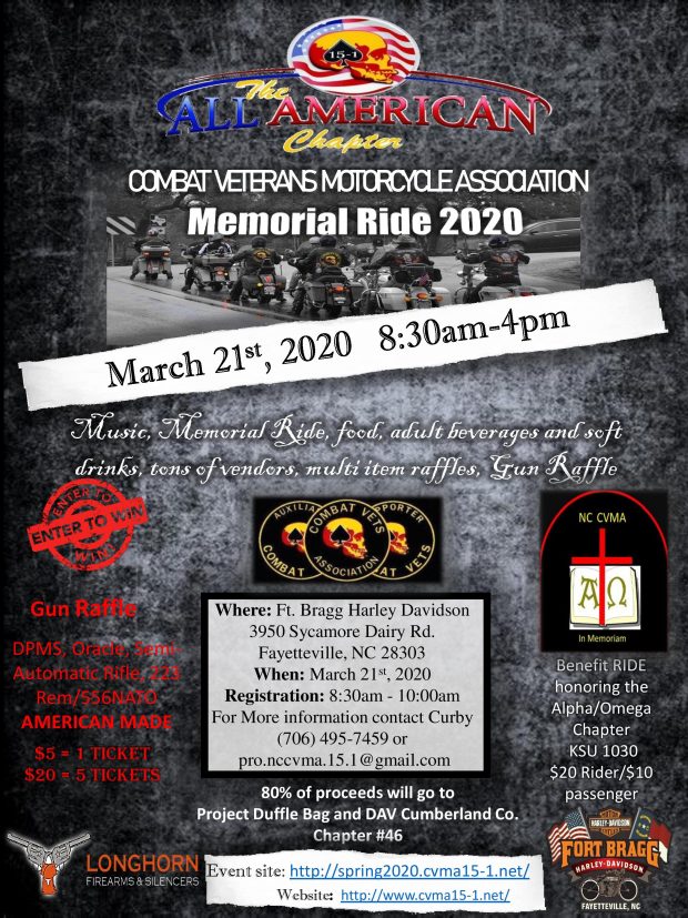 NC CVMA 15-1 Memorial Ride and Dedication