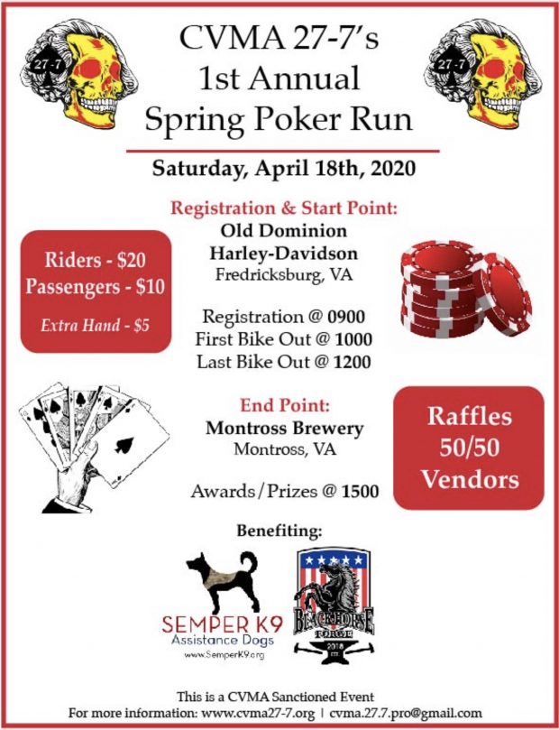 CVMA 27-7 1st Annual Spring Poker Run