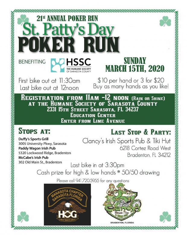 21st Annual Poker Run St. Patty’s Day Poker Run