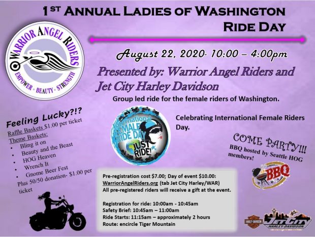 1st Annual Ladies of Washington Ride W/Jet City Harley Davidson – International Female Ride Day