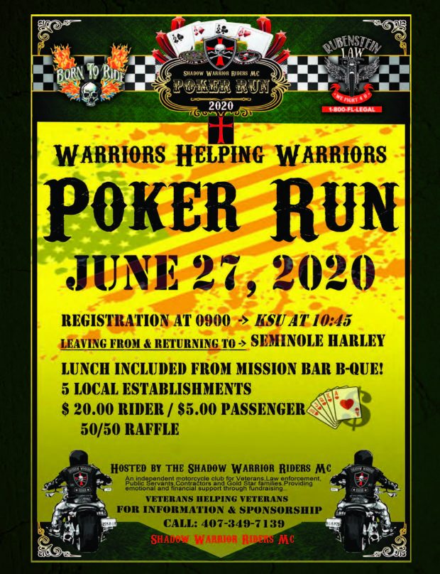 Warriors Helping Warriors Poker Run