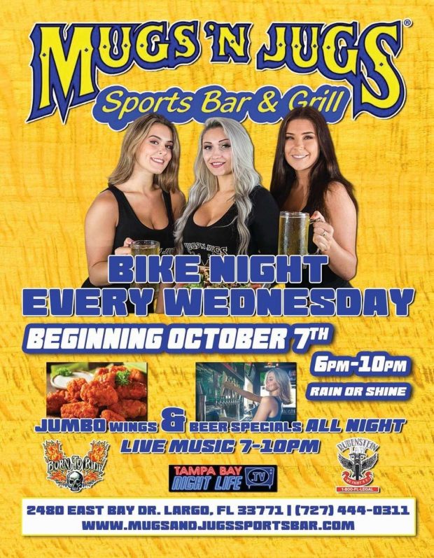 Mugs ‘N Jugs Bike Night (Every Wednesday!)