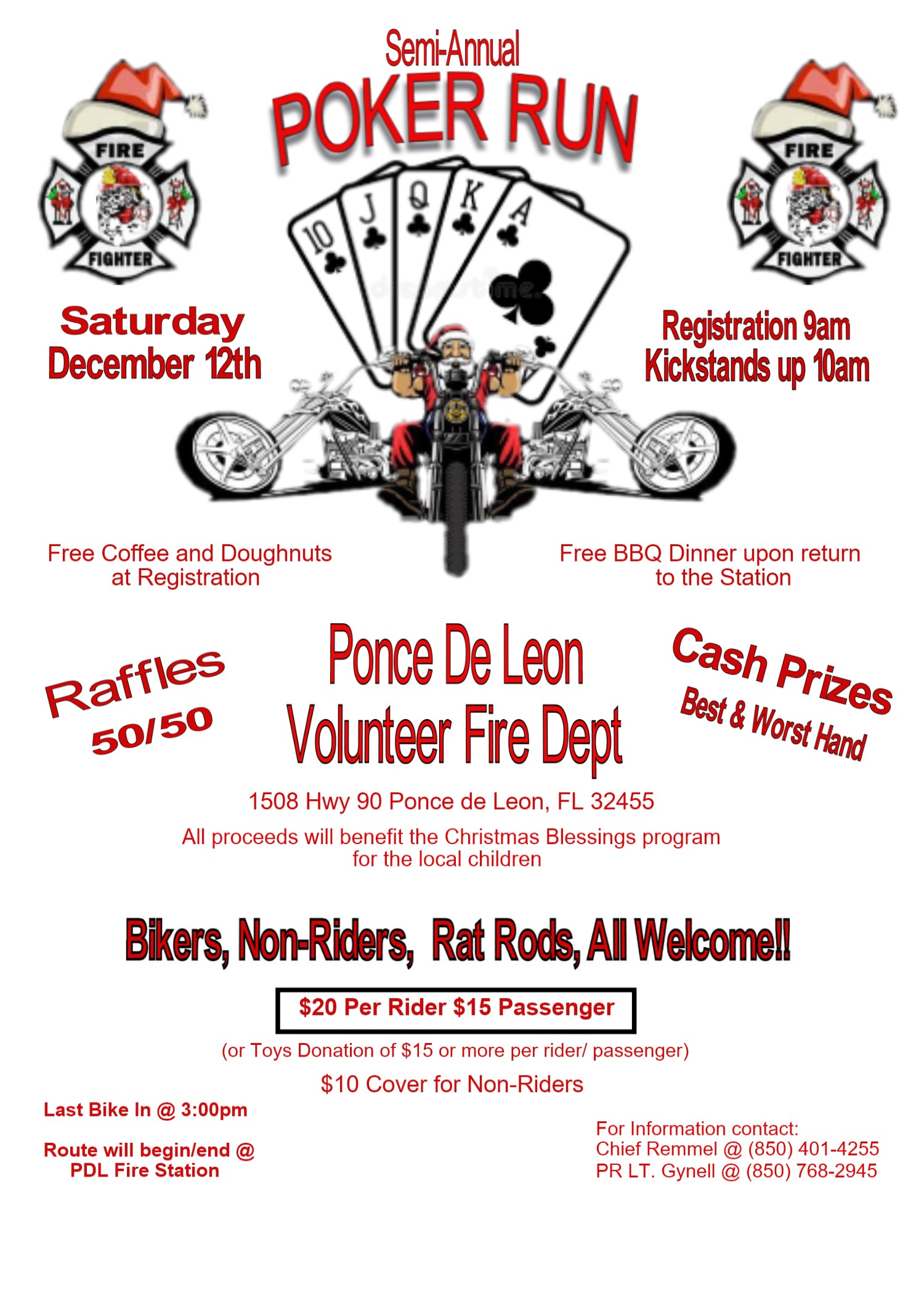 PDL Fire Dept POKER RUN Born To Ride Motorcycle Magazine Motorcycle