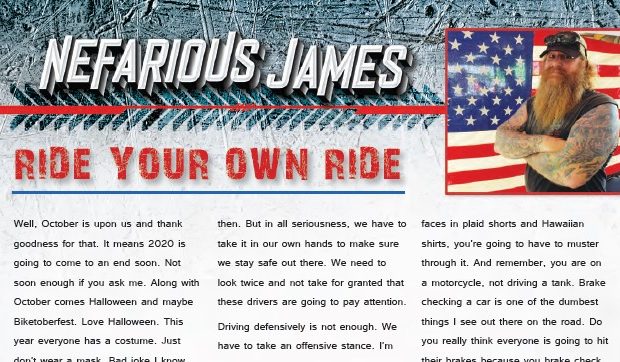 Ride your own Ride – Nefarious James