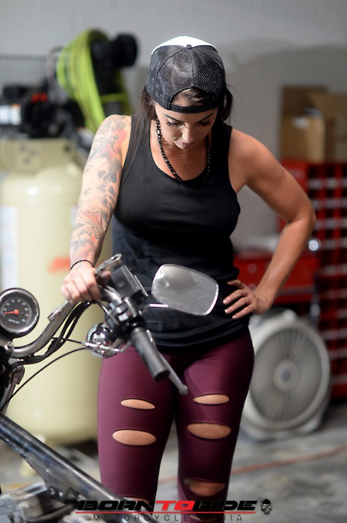 Born To Ride Motorcycle Babe Of The Week Brittany Working On Bike 103 Born To Ride 9209