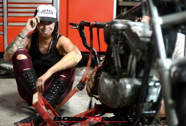 Born To Ride Motorcycle Babe Of The Week Brittany Working On Bike 113 Born To Ride 3385