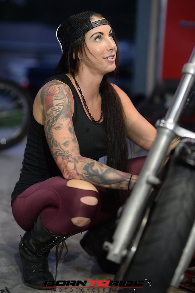 Born To Ride Motorcycle Babe Of The Week Brittany Working On Bike 97 Born To Ride