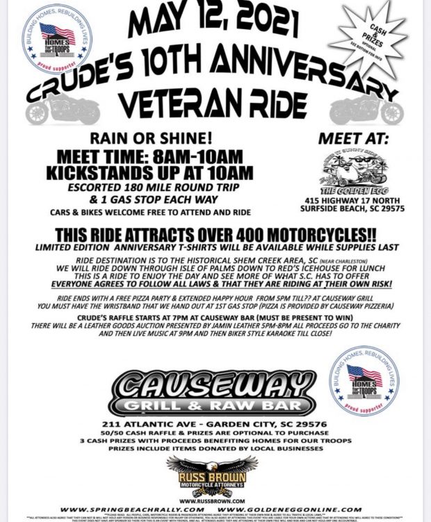 Crudes Annual Veteran Ride