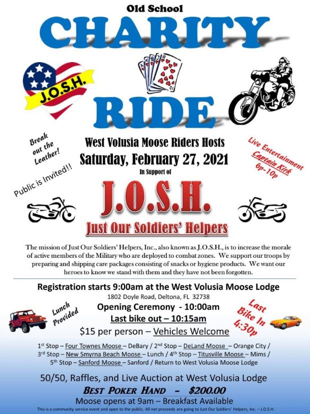 West Volusia Moose Riders Charity Ride for JOSH