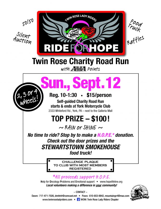 Twin Rose Lady Riders Ride For H.O.P.E.