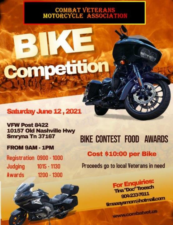 Combat Veterans Motorcycle Association Bike Competition | Born To Ride ...