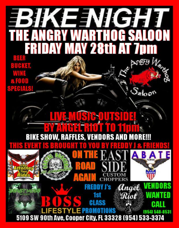 BIKE NIGHT At The Angry Warthog Saloon | Born To Ride Motorcycle ...