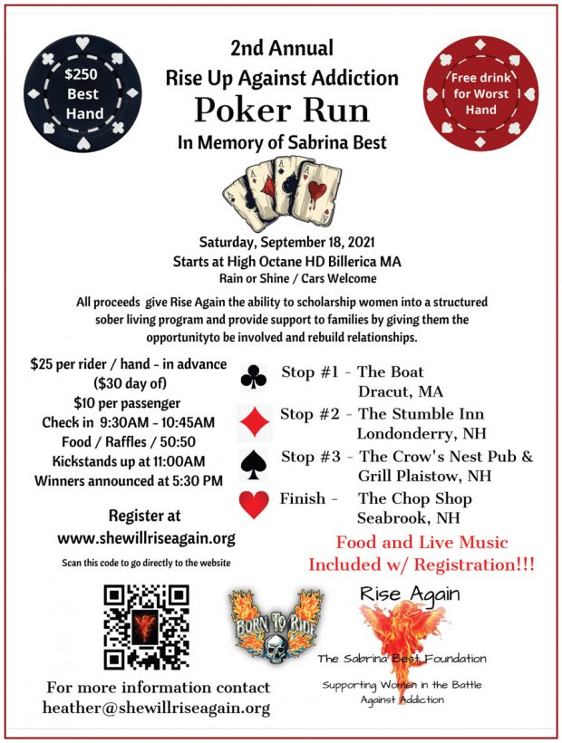 2nd annual rise up against addiction poker run