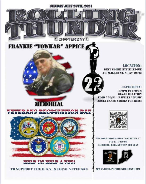 Frankie Towkar Appice Memorial Veterans Recognition Day