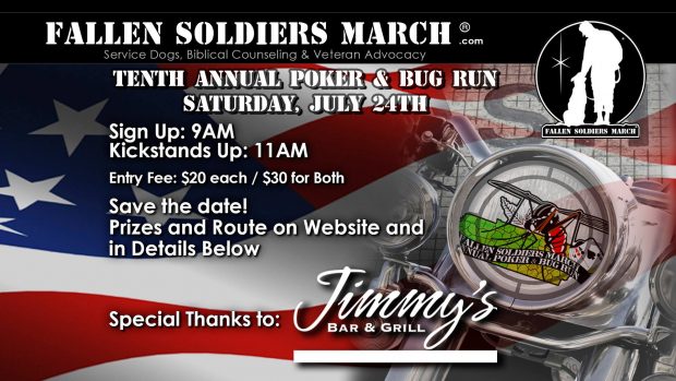 Tenth Annual Fallen Soldiers March Poker & Bug Run