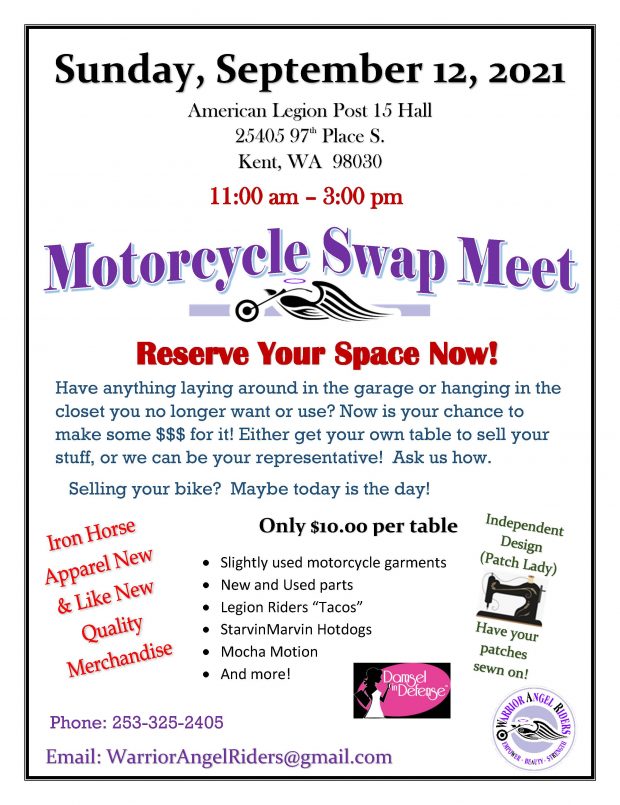 Warrior Angel Riders 1st Annual Motorcycle Swap Meet