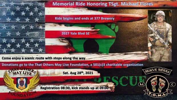 Rescue Riders Memorial Ride for USAF Tsgt. Michael Flores