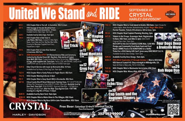 20th Anniversary of 9-11 – Remembrance Ride and Ceremony & Chad Montana Live