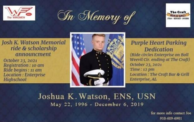 Joshua K. Watson Memorial Ride & Parking Dedication Ceremony